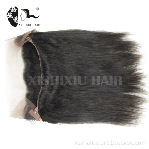 10A Full Lace 360 Lace Band Frontal with Baby Hair Virgin Human Hair 360 Lace Frontal Closure